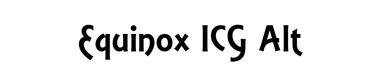 Equinox ICG Alt font preview