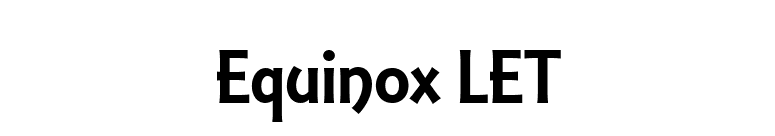 Equinox LET font preview