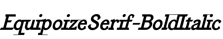 EquipoizeSerif-BoldItalic font preview