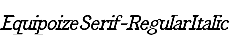 EquipoizeSerif-RegularItalic font preview