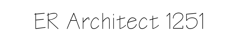 ER Architect 1251 font preview