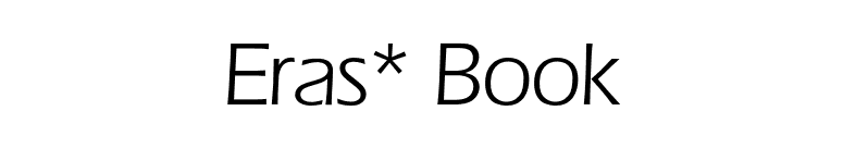 Eras* Book font preview
