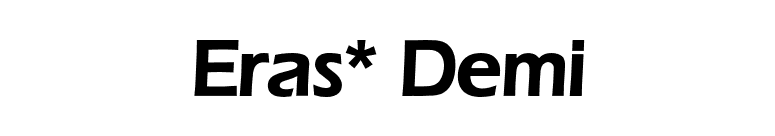 Eras* Demi font preview