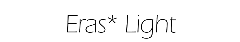 Eras* Light font preview