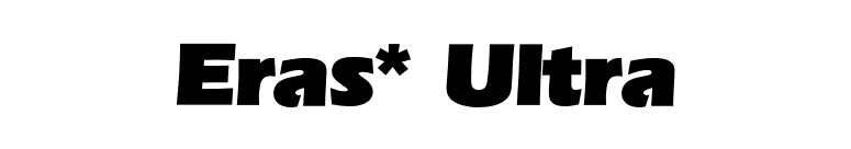 Eras* Ultra font preview