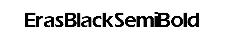 Eras Black SemiBold font preview