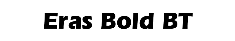 Eras Bold BT font preview