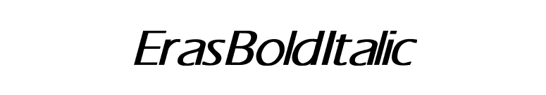 Eras Bold Italic font preview