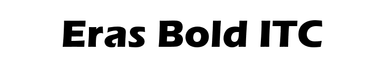 Eras Bold ITC font preview