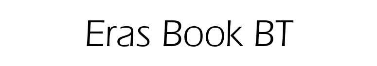 Eras Book BT font preview