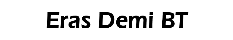 Eras Demi BT font preview