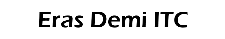 Eras Demi ITC font preview