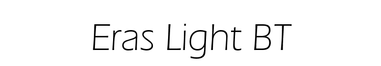 Eras Light BT font preview