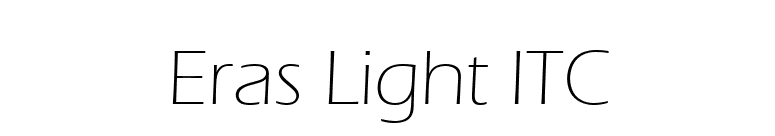 Eras Light ITC font preview