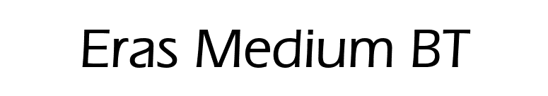 Eras Medium BT font preview