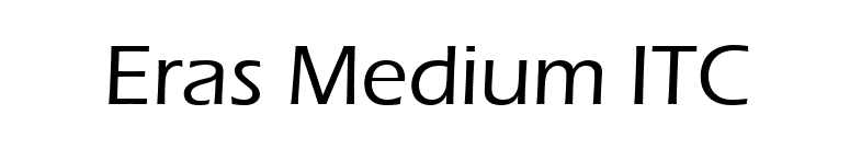 Eras Medium ITC font preview
