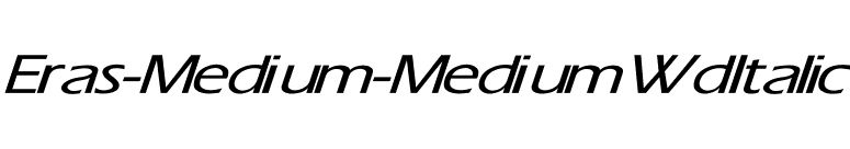 Eras-Medium-Medium Wd Italic font preview