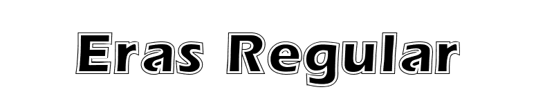 Eras Regular font preview