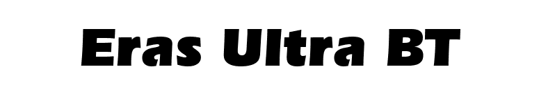 Eras Ultra BT font preview