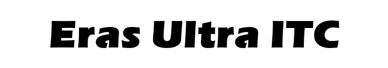Eras Ultra ITC font preview