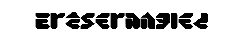EraserAngled font preview