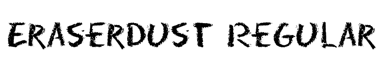 EraserDust Regular font preview