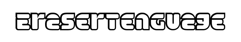 EraserTenGuage font preview