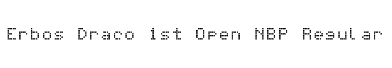 Erbos Draco 1st Open NBP Regular font preview