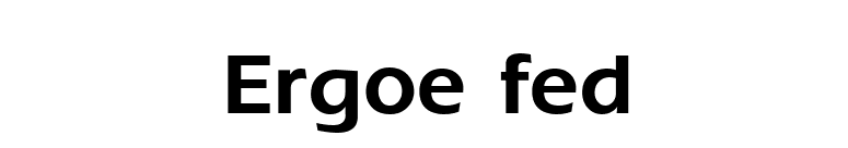 Ergoe fed font preview