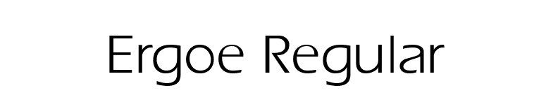 Ergoe Regular font preview
