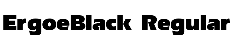 ErgoeBlack Regular font preview