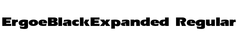 ErgoeBlackExpanded Regular font preview