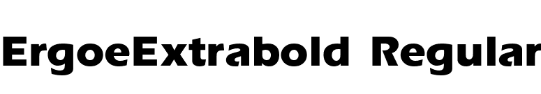 ErgoeExtrabold Regular font preview