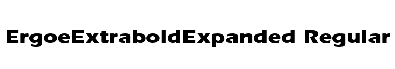 ErgoeExtraboldExpanded Regular font preview