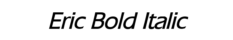 Eric Bold Italic font preview