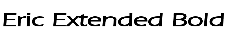 Eric Extended Bold font preview