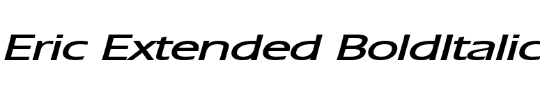 Eric Extended BoldItalic font preview