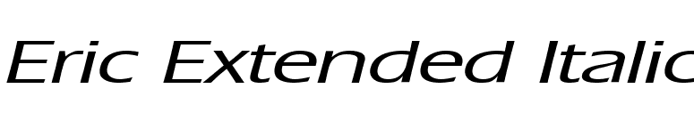 Eric Extended Italic font preview