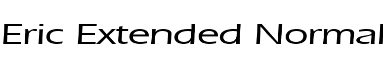 Eric Extended Normal font preview