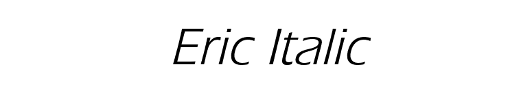 Eric Italic font preview