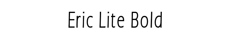 Eric Lite Bold font preview