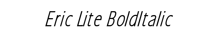 Eric Lite BoldItalic font preview