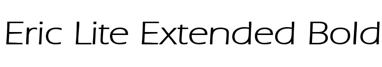 Eric Lite Extended Bold font preview