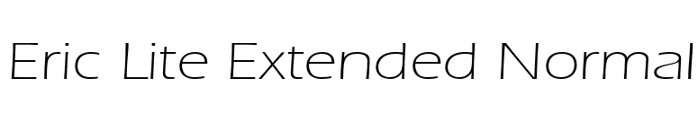 Eric Lite Extended Normal font preview