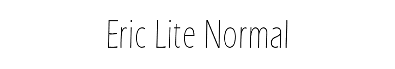 Eric Lite Normal font preview