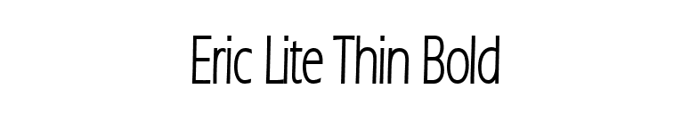 Eric Lite Thin Bold font preview