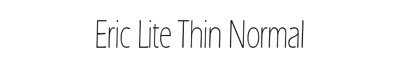 Eric Lite Thin Normal font preview