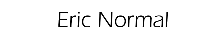 Eric Normal font preview