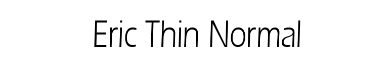 Eric Thin Normal font preview
