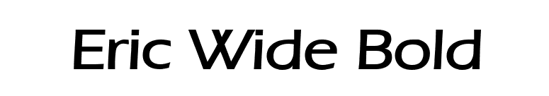 Eric Wide Bold font preview